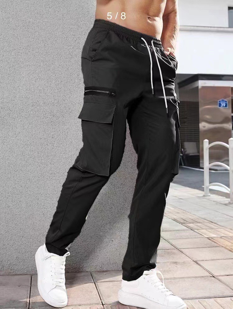 All seasons Men’s Casual Sports Zipper Decorations Pants