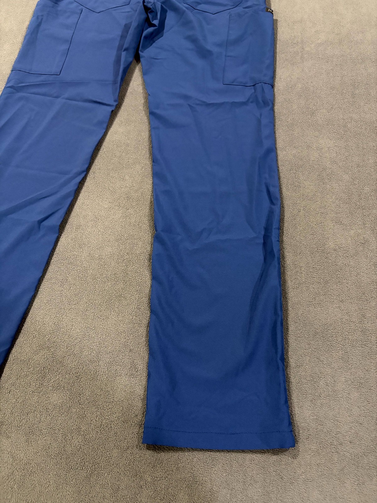 Jaanuu Cargo Scrub Pants Men XS Blue Stretch Drawstring Workwear Utility Pockets