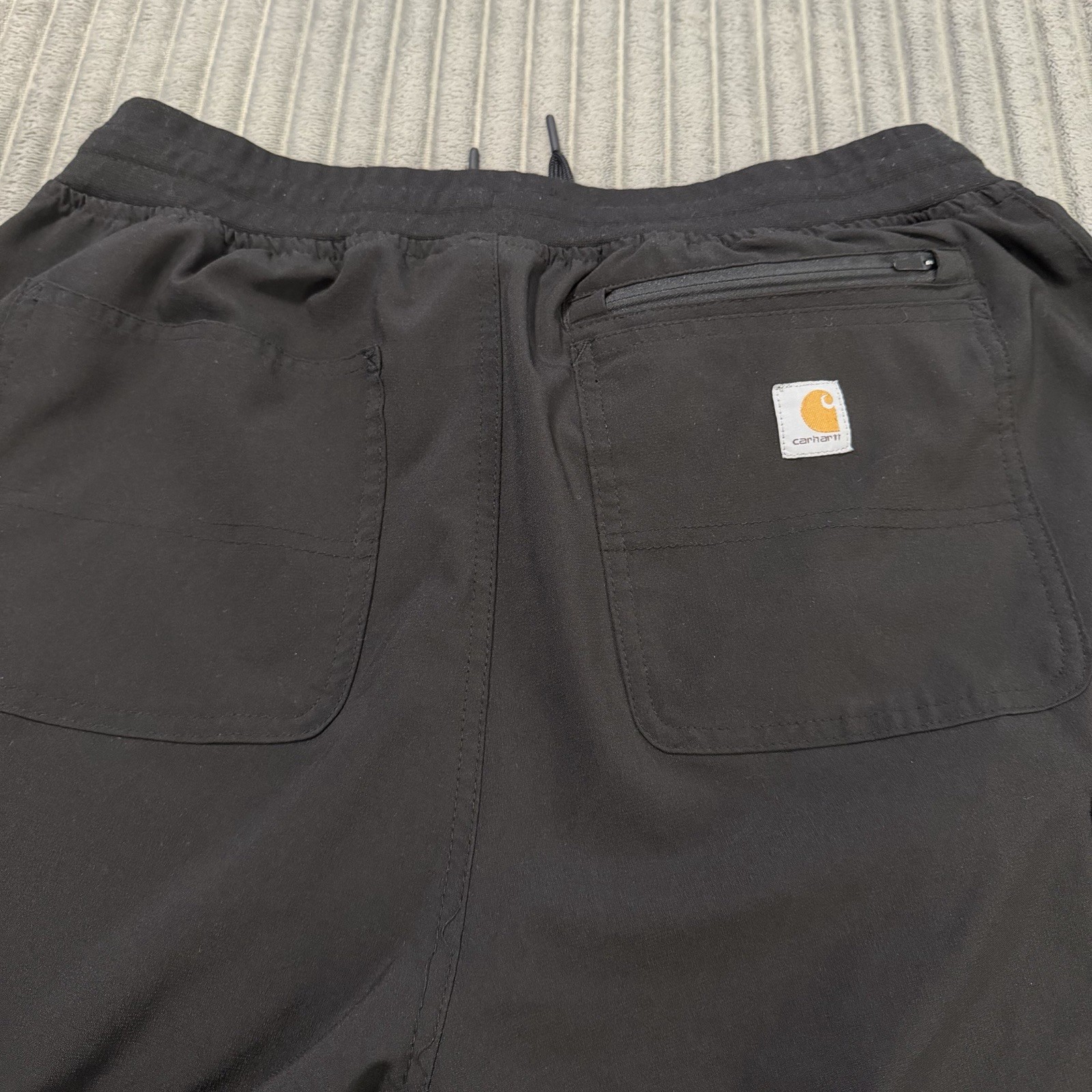 Carhartt Force Scrub Pants Womens L Black Jogger Cargo Cross Flex Work C53110