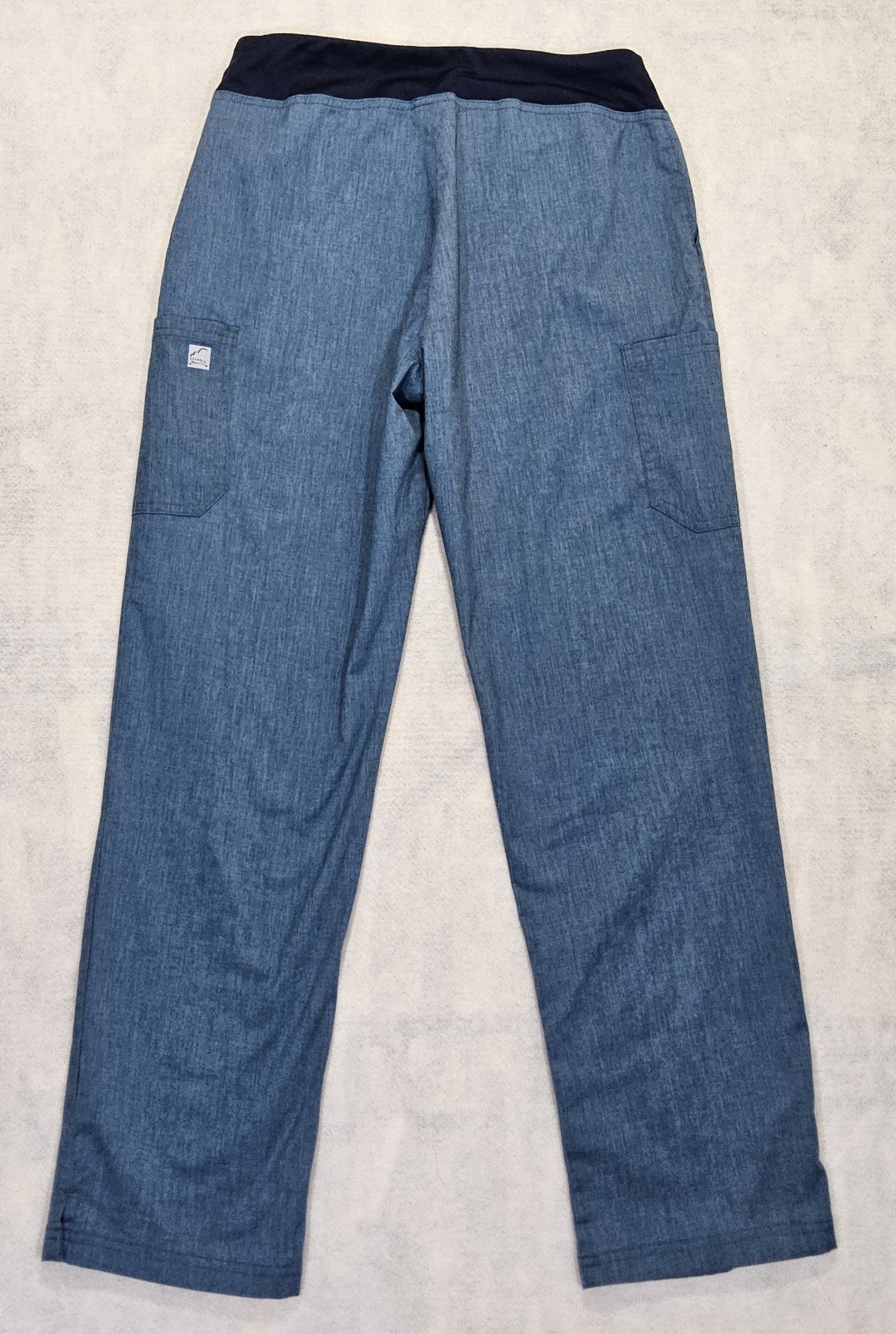 Butter Soft Originals Womens Scrub Pants M Straight Blue Elastic Waist Stretch d