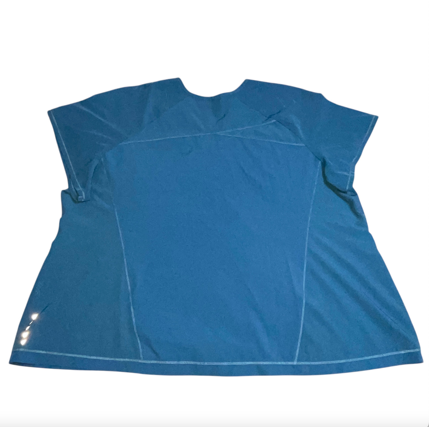 Barco One Scrub Top Womens Plus Size 5 XL Teal Blue Green Shirt Stretch