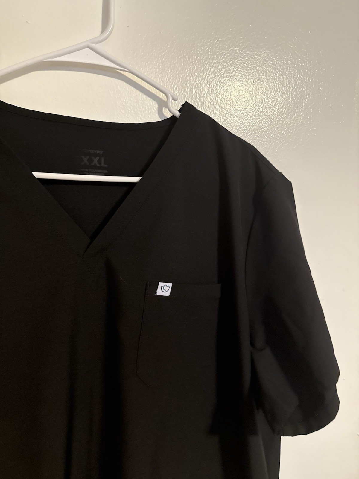 Womens Cozyfit Scrub Top Black Size XXL 2XL