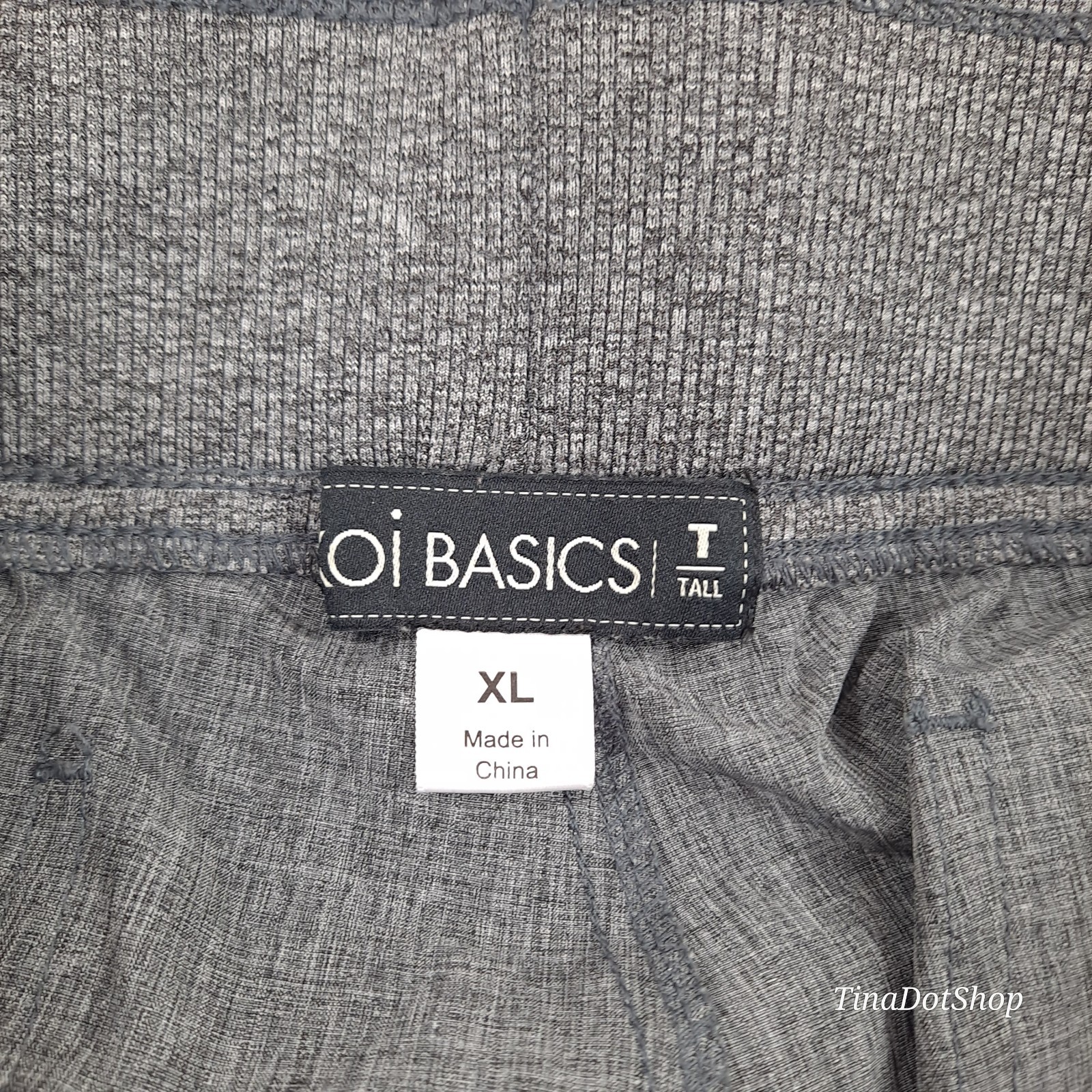 Koi Basics Women’s Pull-On Scrub Pants Heathered Gray – Size XL Tall
