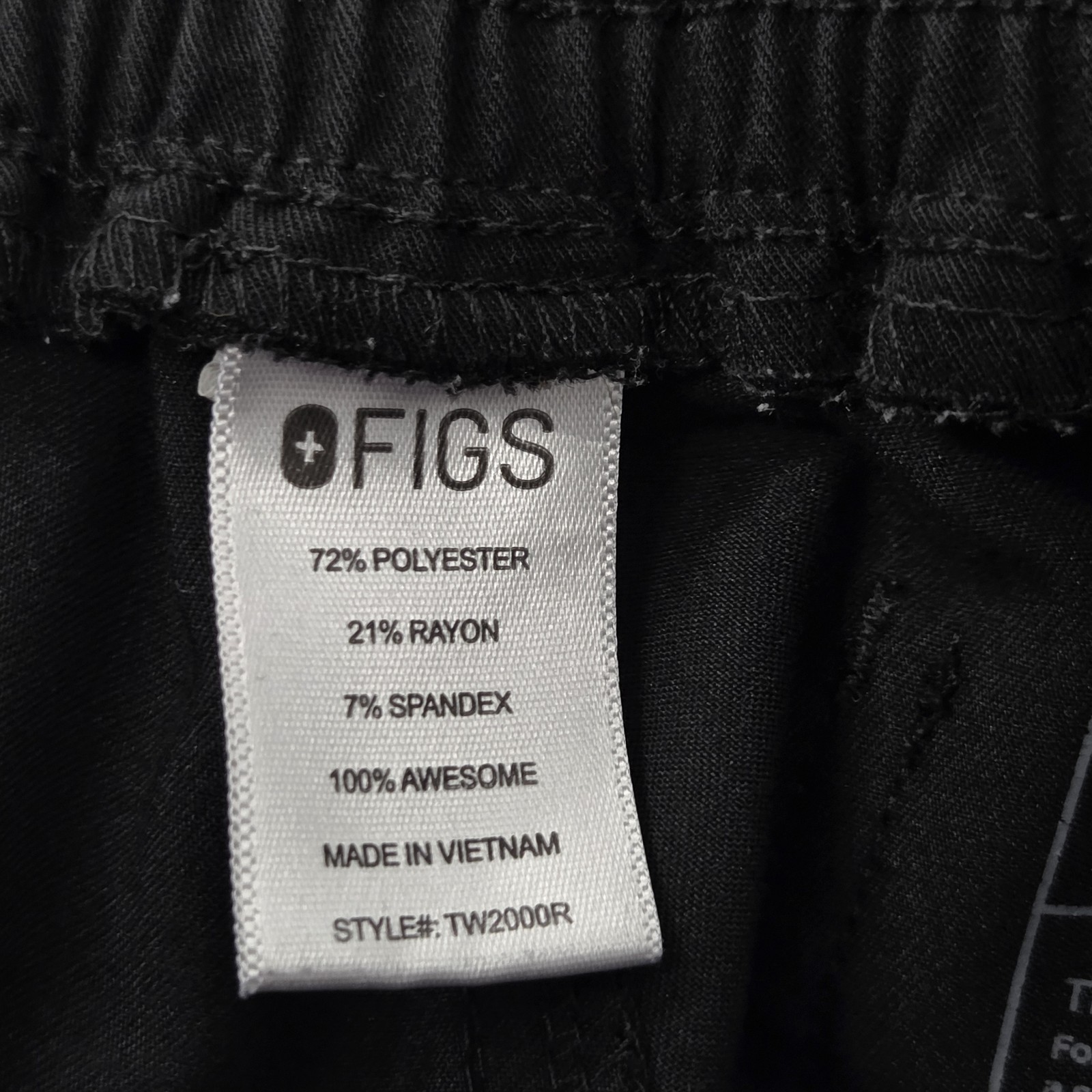 FIGS Technical Collection YOLA Skinny Scrub Pants Womes XS Black Medical TW2000R