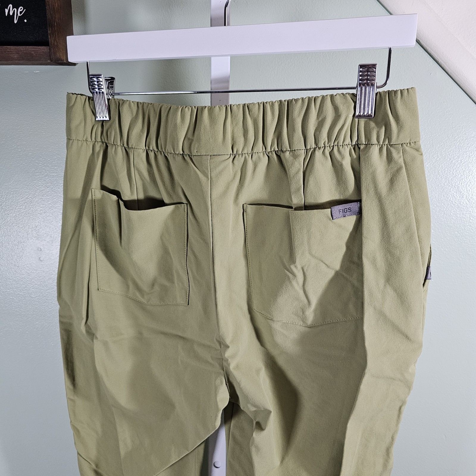 Figs Pro Skinny Trouser Scrub Pants Zip Fly Sage Green Womens Medium