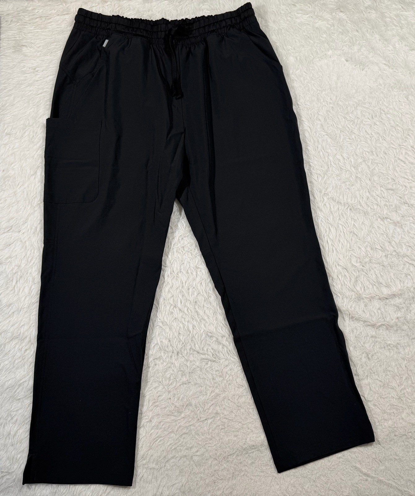 Lot of 3 Hanes Women Comfort Fit Straight-Leg Scrub Pants XL Blue Black NWT F4