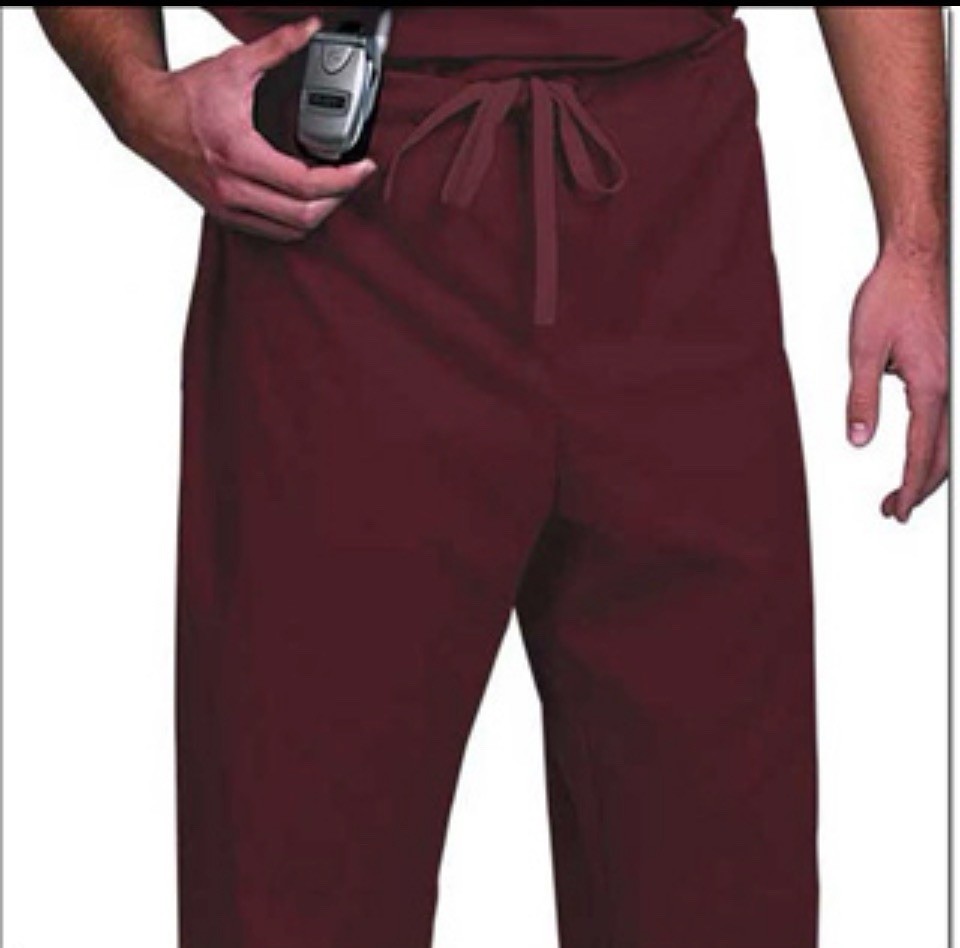 3-Pack Fashion Seal Scrub Pants 78841 Unisex FP Burgundy Large New in Package