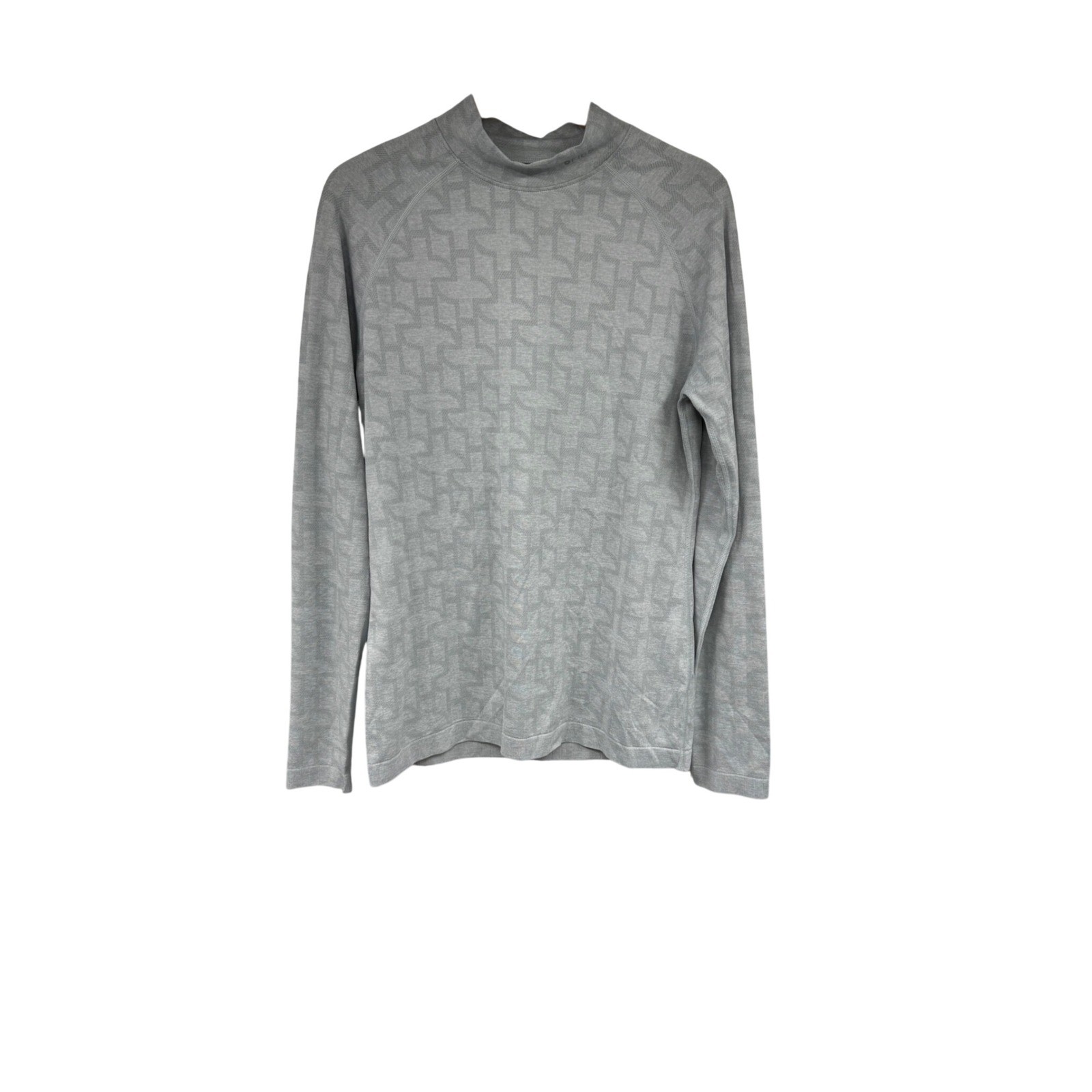 FIGS Salta Seamless Long Sleeve Underscrub Heather Grey Logo XL Mew