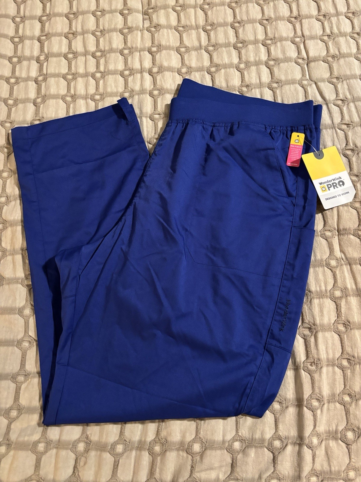 WonderWink Pro Women’s True-Plus Stretch Cargo Scrub Pant Galaxy Blue Size 3XL