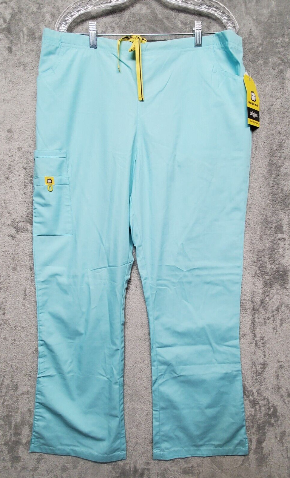 WonderWink Pants Womens Extra Large Tall Blue Romeo Scrub Cargo Style 5026T