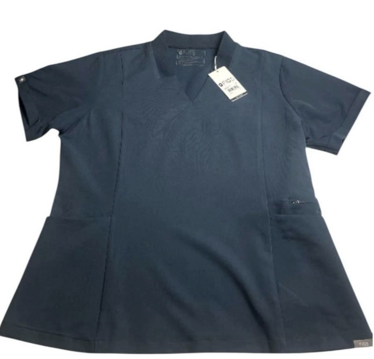FIGS Inala Slim Scrub Top Women’s XL Dark Harbor Blue Technical Collection NWT