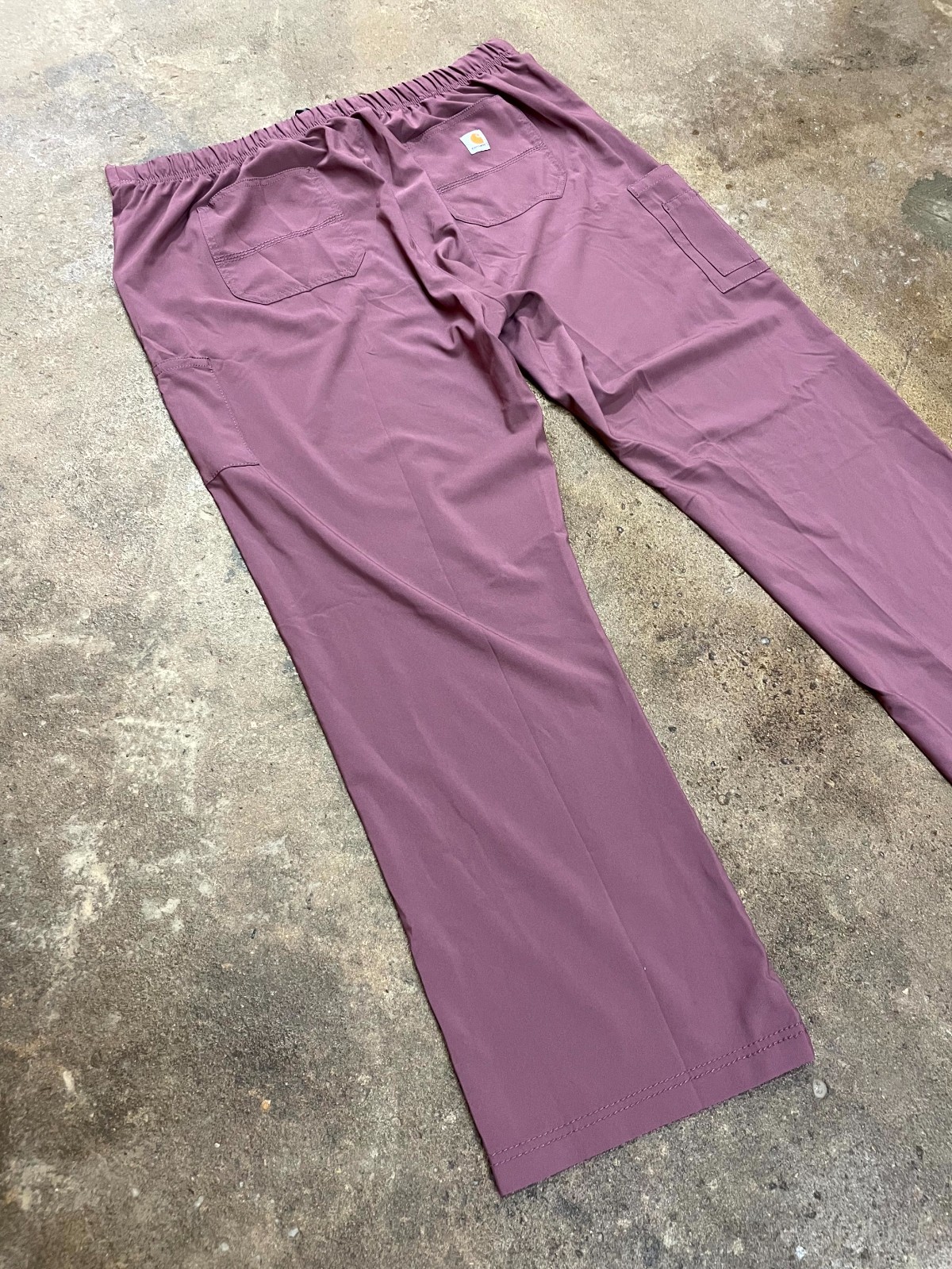Carhartt Force Cross Flex Scrub Pant Womens 2XL Plum Stretch Bootcut Leg Medical