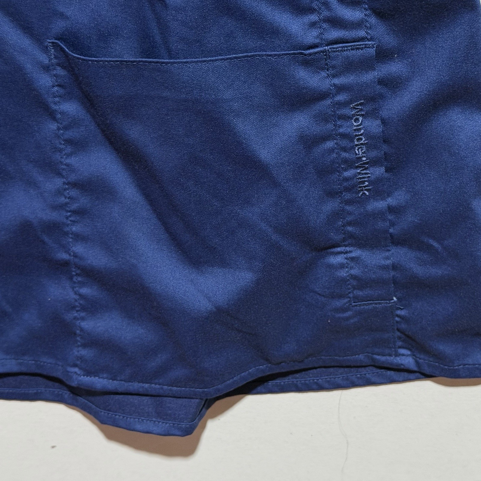 WonderWink Pro Women’s Navy Blue Scrub Set Polyester Rayon Spandex Solid Size M
