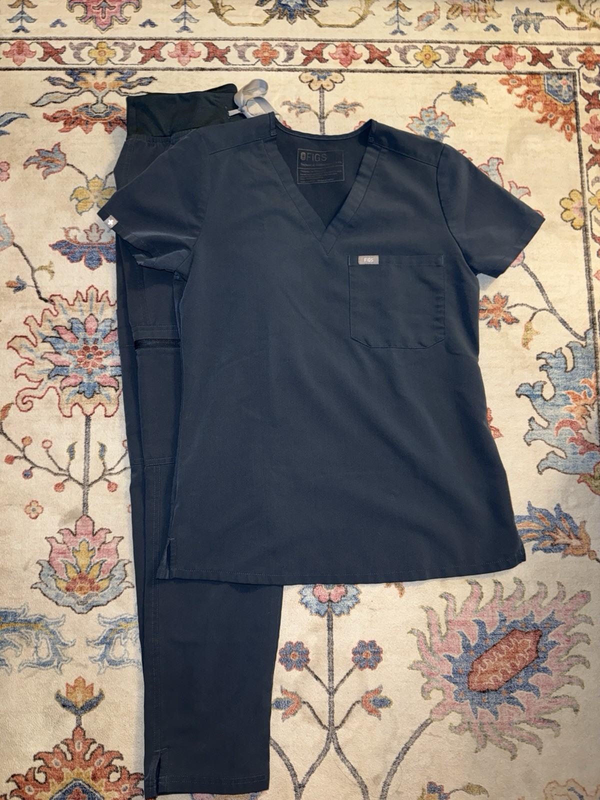 Figs Women Scrub Set Dark Harbor Scrub Top XXS / Scrub Pant XS/P