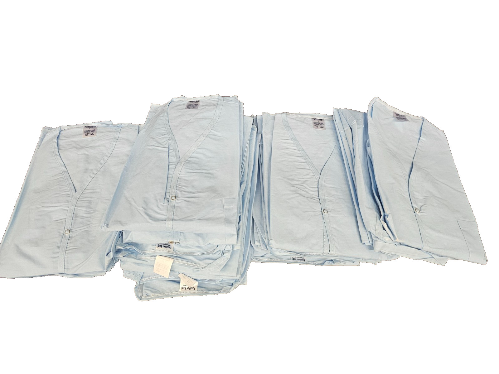 22 Fashion Seal Healthcare Button Front Long Sleeve Shirt Scrubs 149 Large Blue