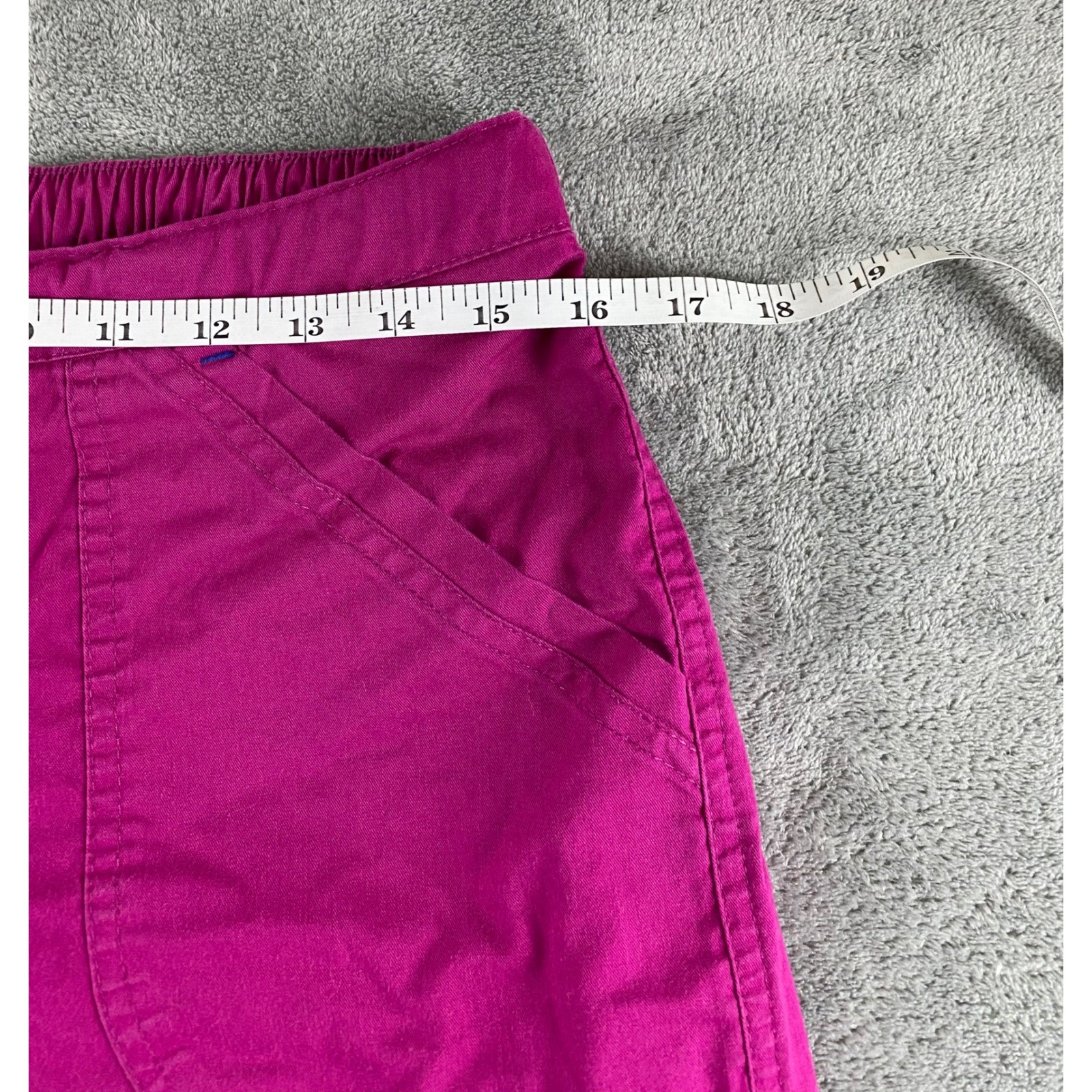 Bio Bring It On Womens Small Magenta Pink Cargo Scrub Pants Elastic Waist 19202