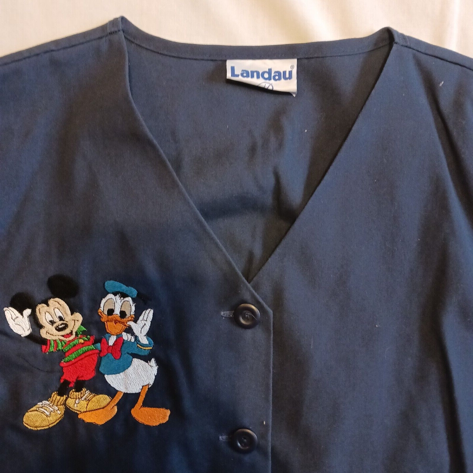 5pc Landau Embroidered Women’s L Scrubs 2 Sets & Top DISNEY & FLORAL nursing