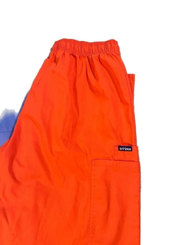 Lot of 4 Pairs Medical Scrub Pants: Sivvan and Dickies Multi-Color Cargo Bottoms