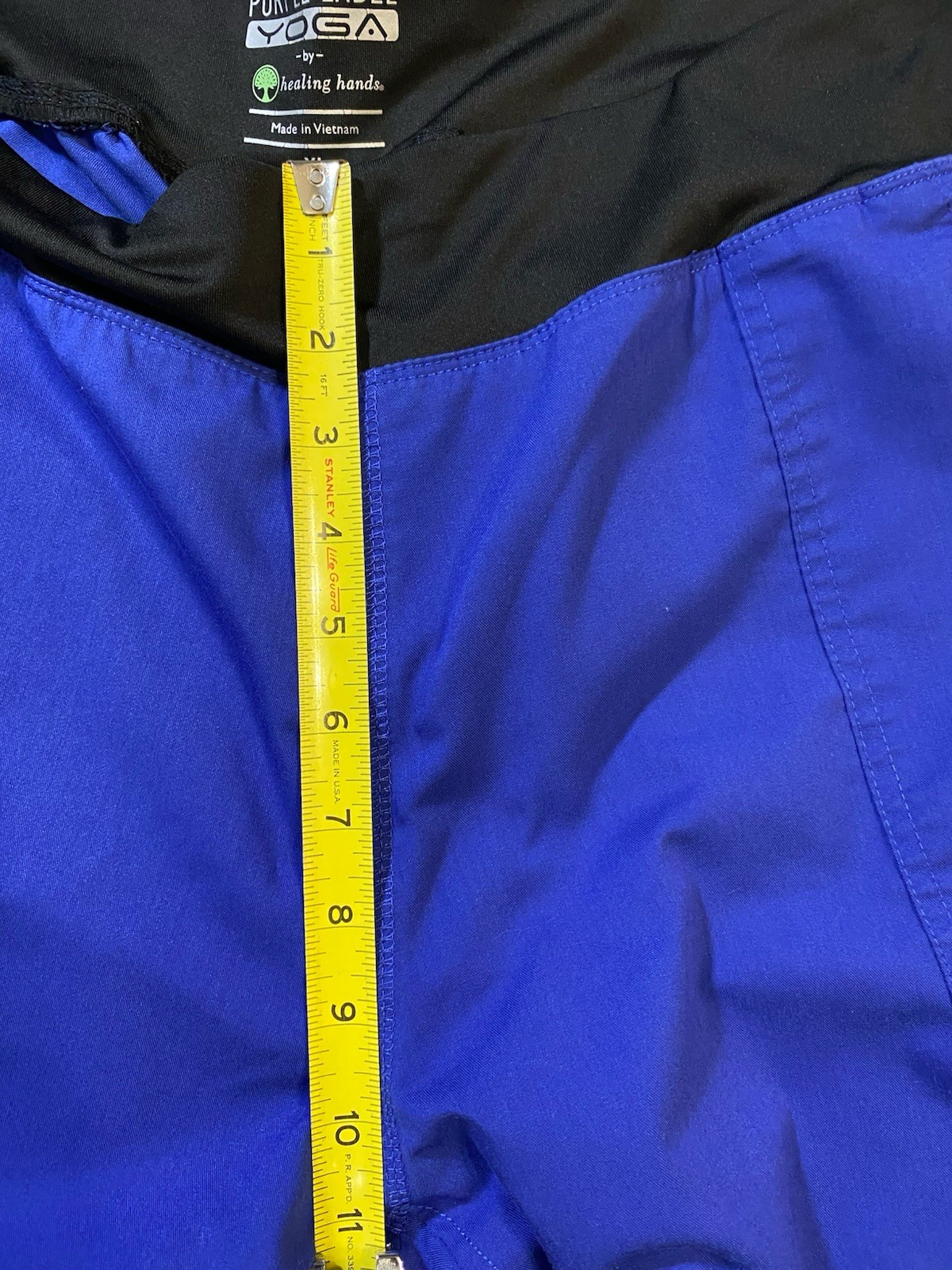 Healing Hands Purple Label Yoga Scrub Set XL Royal Blue Jessi Zipper Top Pants