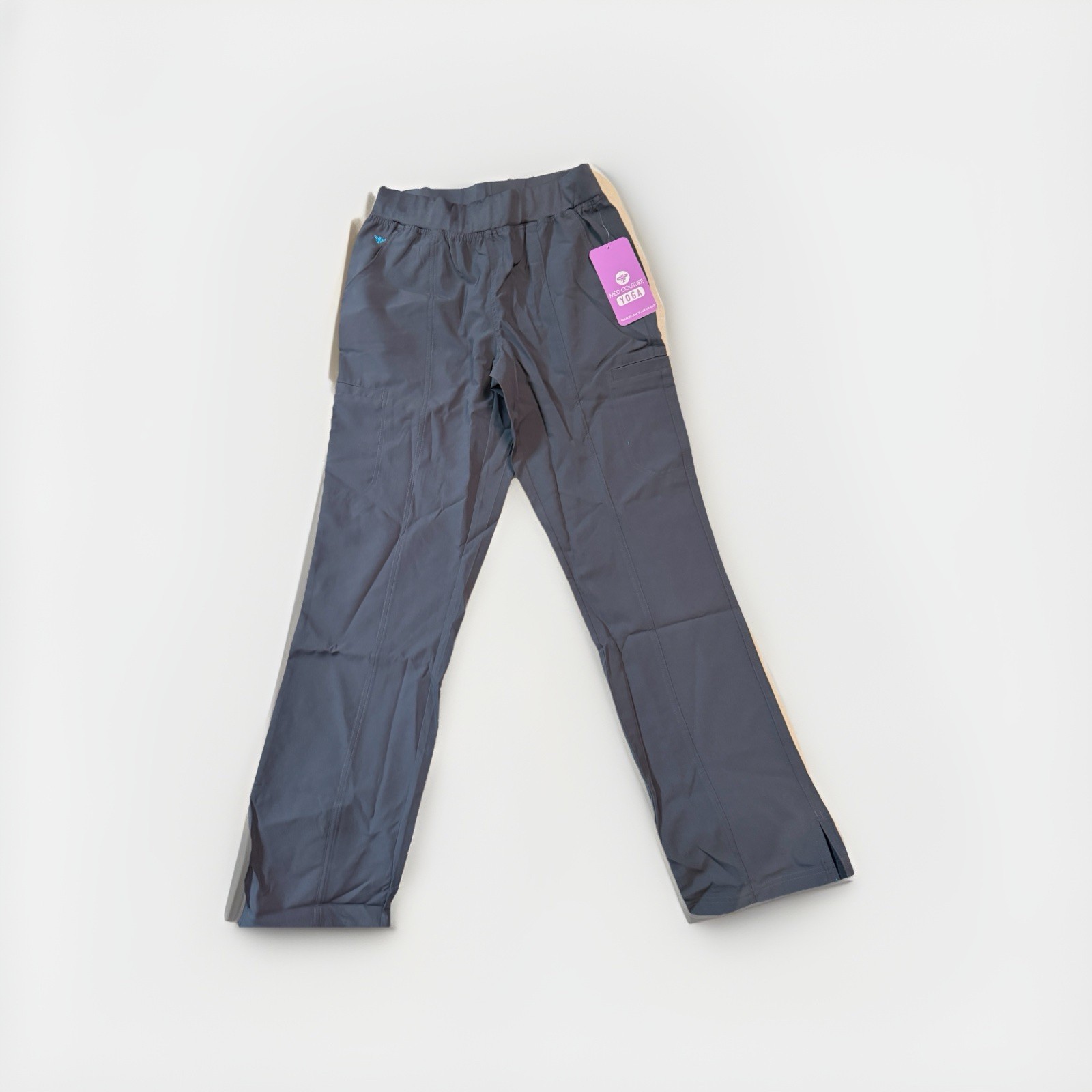 Med Couture Yoga Quick Dry Stretch Women’s Scrub Pants -Small (tall)- Pewter