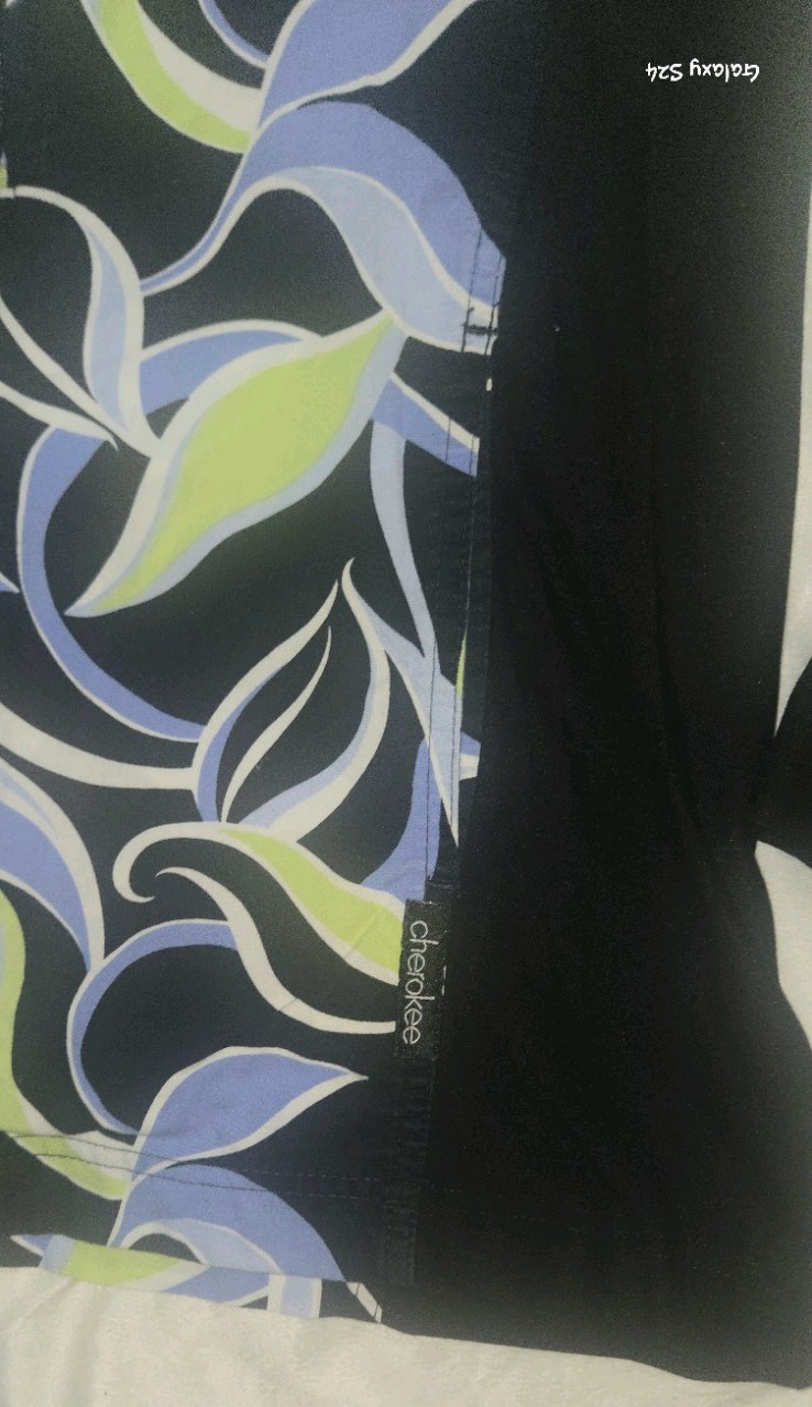 Cherokee Long Sleeve Zip Up Scrub Coat