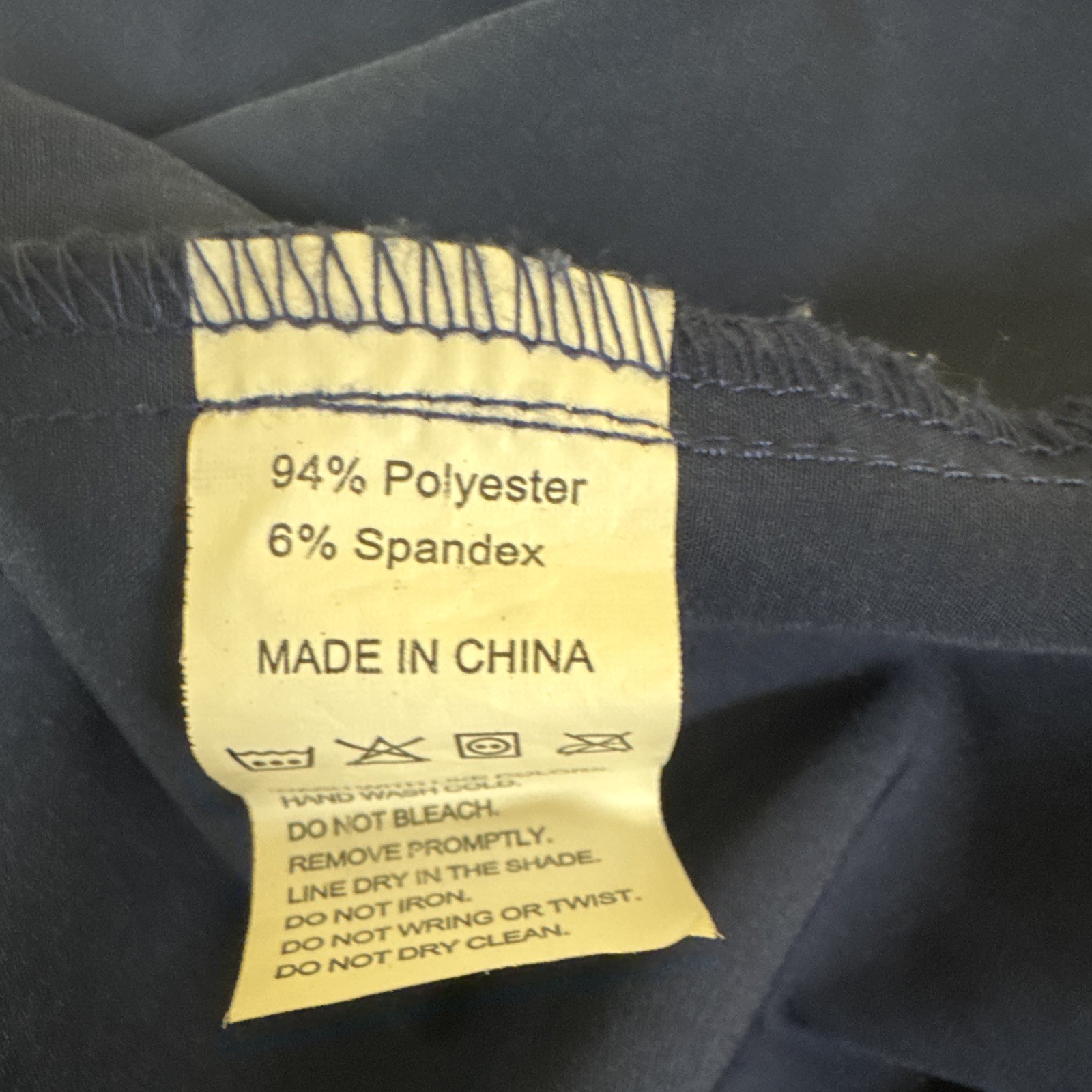 NiaaHinn Unisex Medical Scrub Set XXL Navy Blue Solid Woven Polyester/Spandex