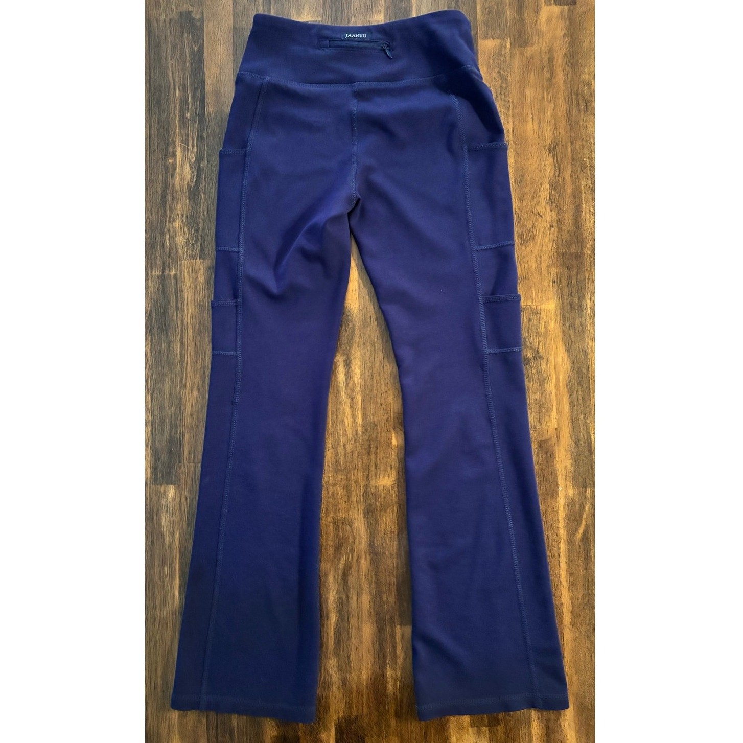 Jaanuu Women’s XXS Scrub Pant Boot Flare UltraSoft Stretch Cargo Mid Rise Yoga