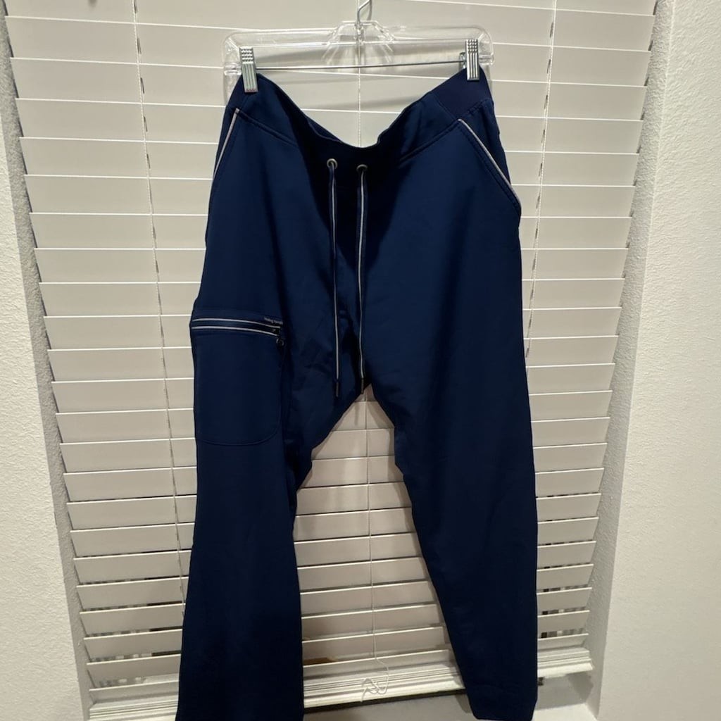 Healing Hands HH360 Women’s Navy Blue Scrub Pants with Zipper Pocket SZ LP