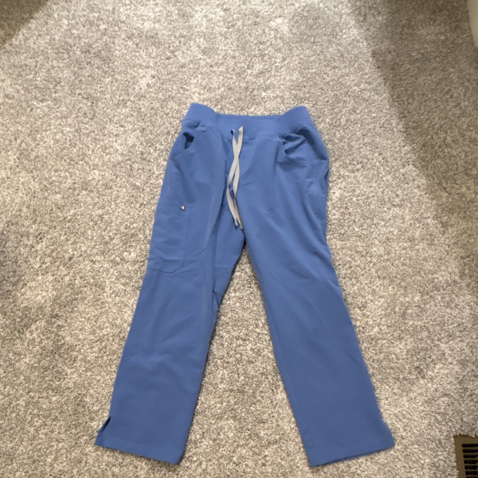 FIGS Technical Collection 1.0 Blue Scrub Pants Solid Unisex Size S Medical