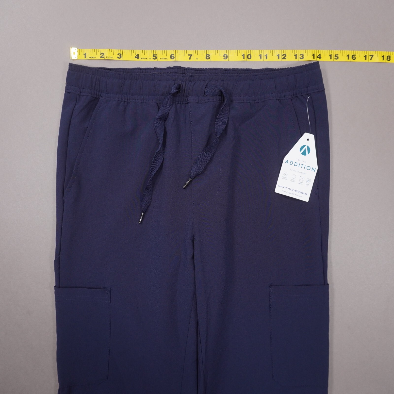 NEW ADAR Addition Slim Leg Cargo Pant Scrubs Mens XXS Navy Blue A6106 NWT