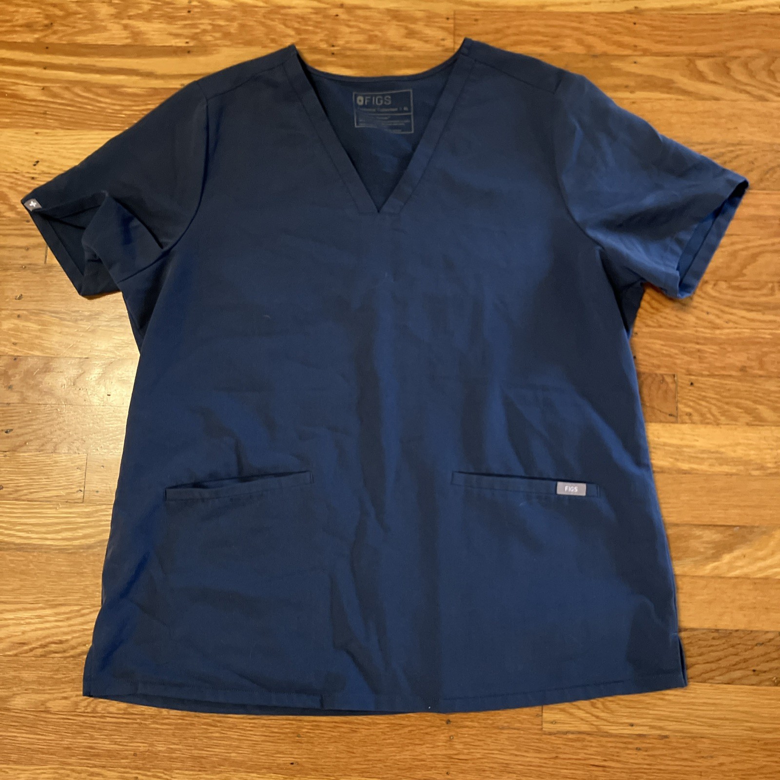 Figs Women Casma Three-Pocket Scrub Top Dark Harbor Green XL PO 1738