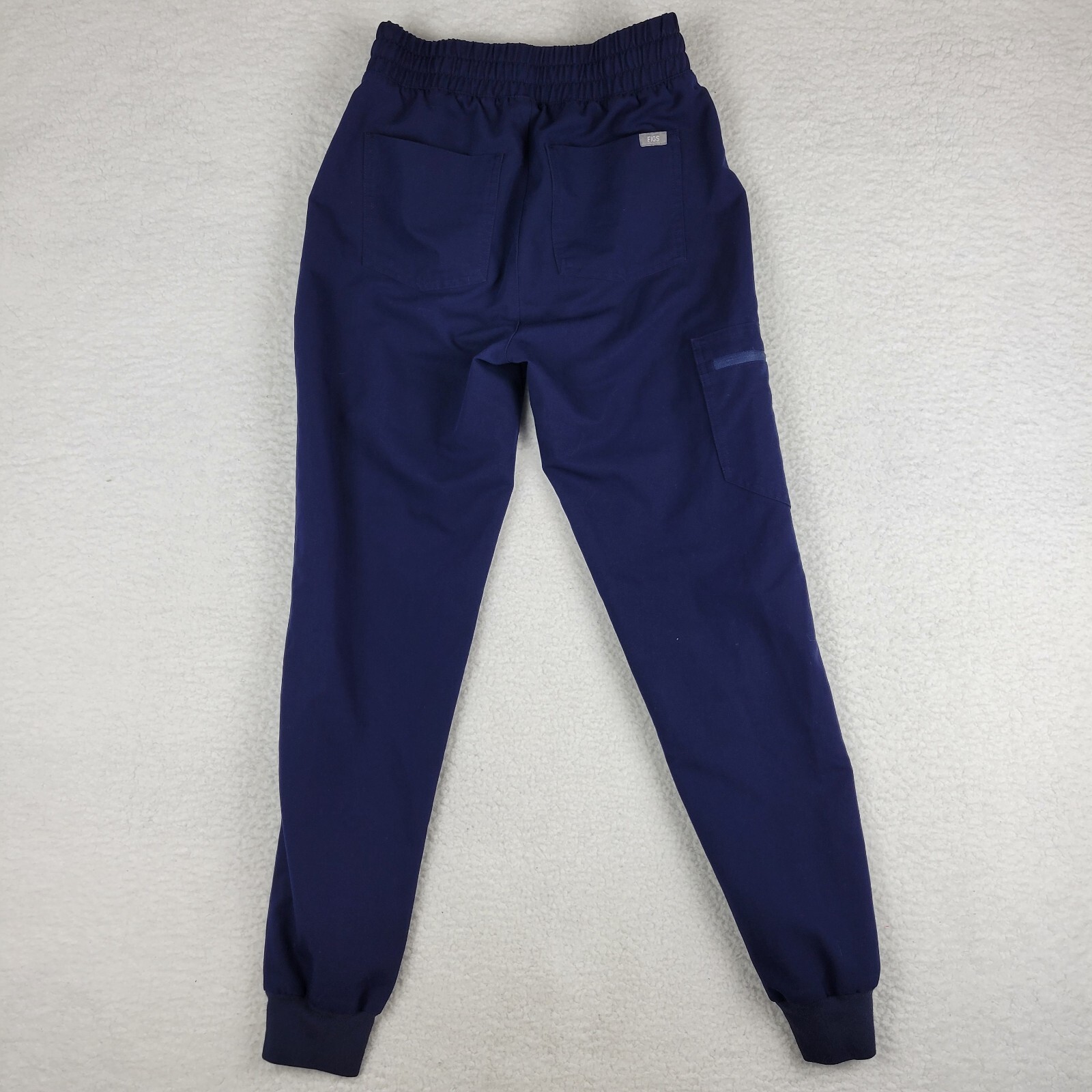 FIGS Zamora Jogger Scrub Pants Navy Pull-On Drawstring W20SW2028 Size XS Womens