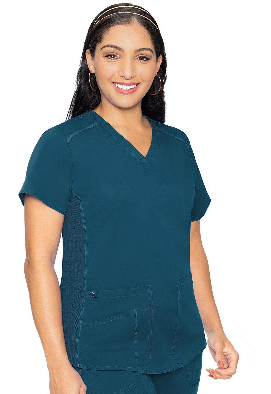 Med Couture MC Touch Women Scrub V-Neck Shirttail Top MC7459 CARI Carissa