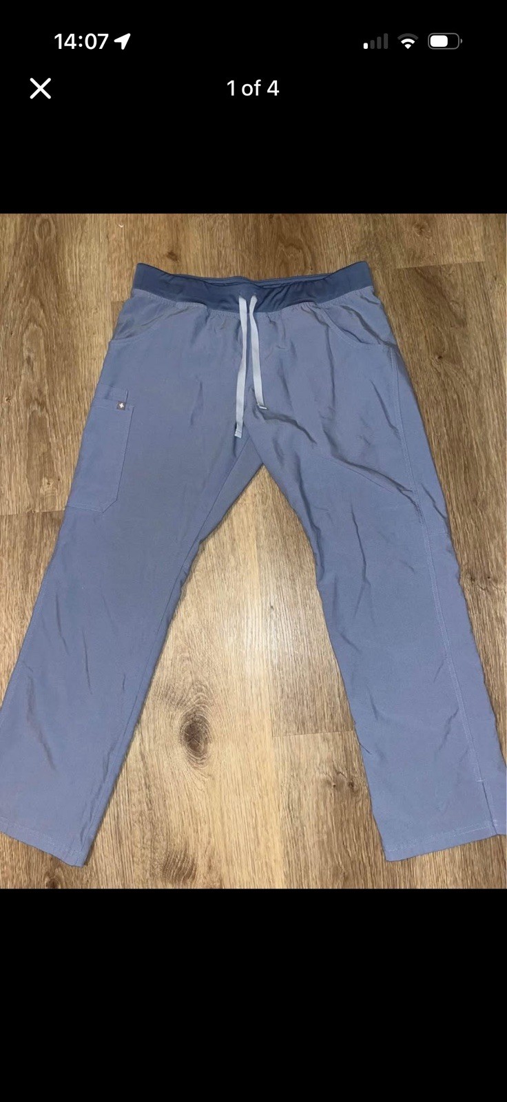FIGS Scrub Pants Women Large Light Purple/grey Straight Leg