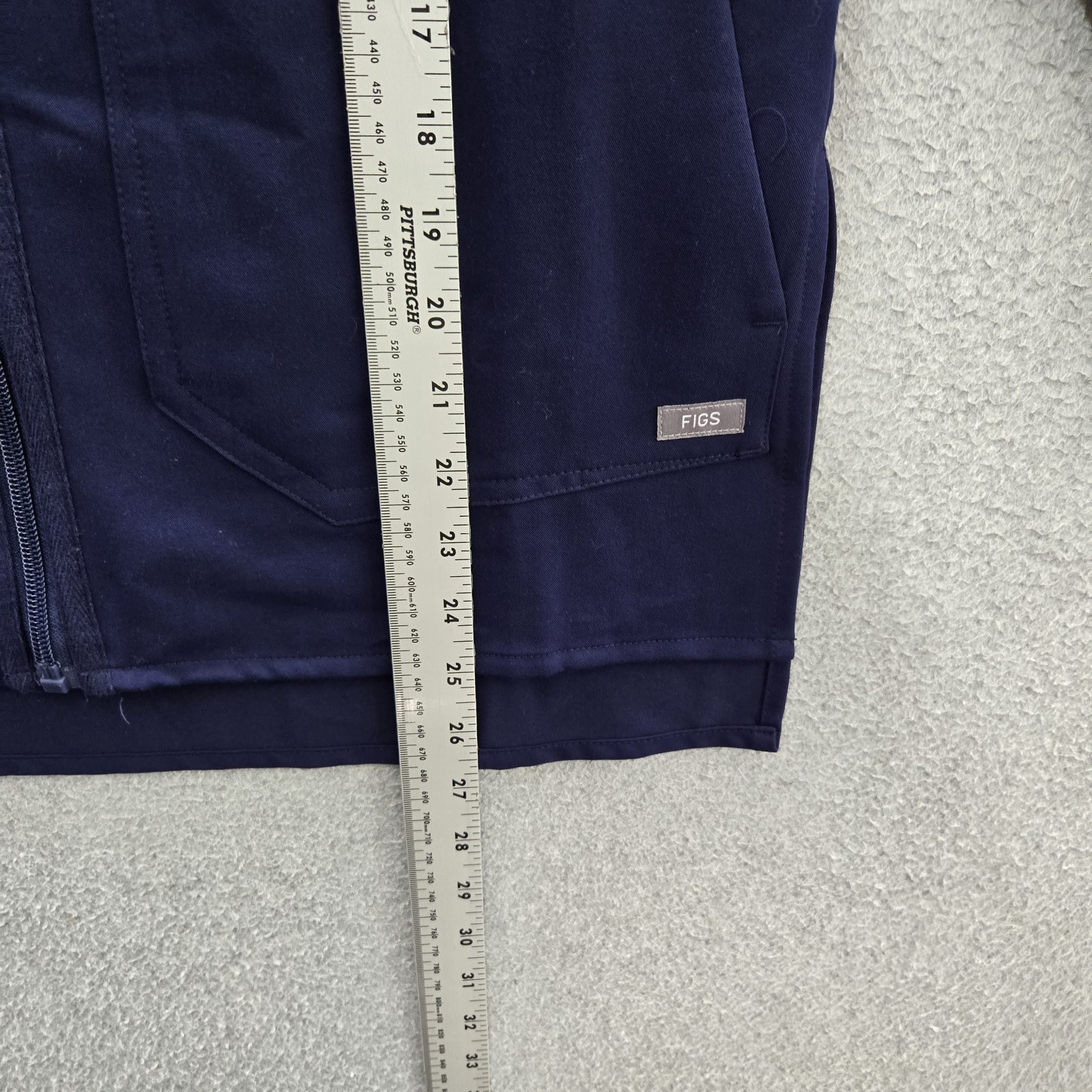FIGS Women Scrub Top XS Navy Bellery Scrub Jacket