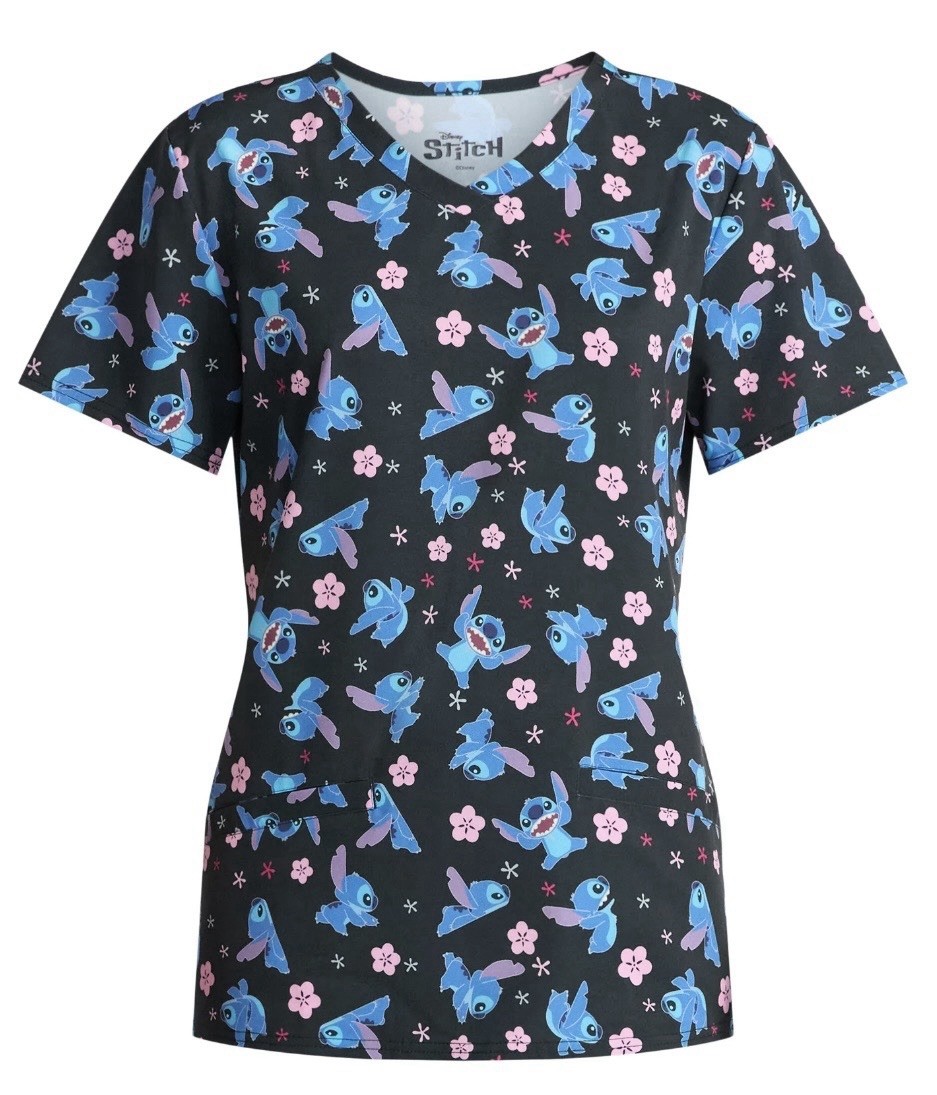 Lilo and Stitch Women’s Scrub Top with Pockets~NWT~S, M, L, XL or 3XL~Fast Ship!
