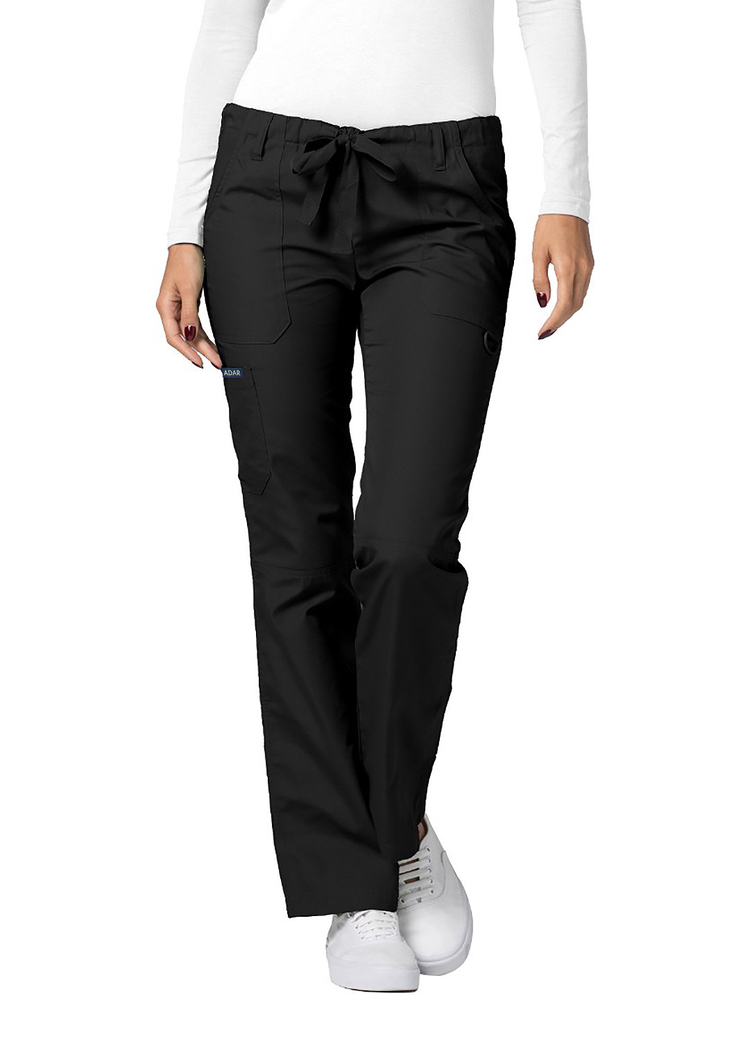 Adar Medical Uniform Low Rise Multi Pocket Drawstring Straight Leg Scrub Pants