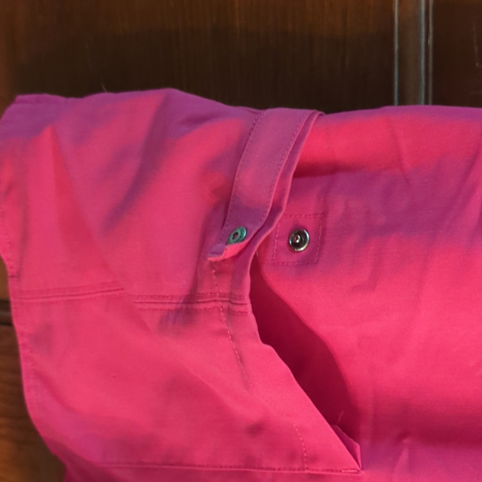 Dickies Women’s Petite Medical Scrub Set Solid Pink Twill Polyester
