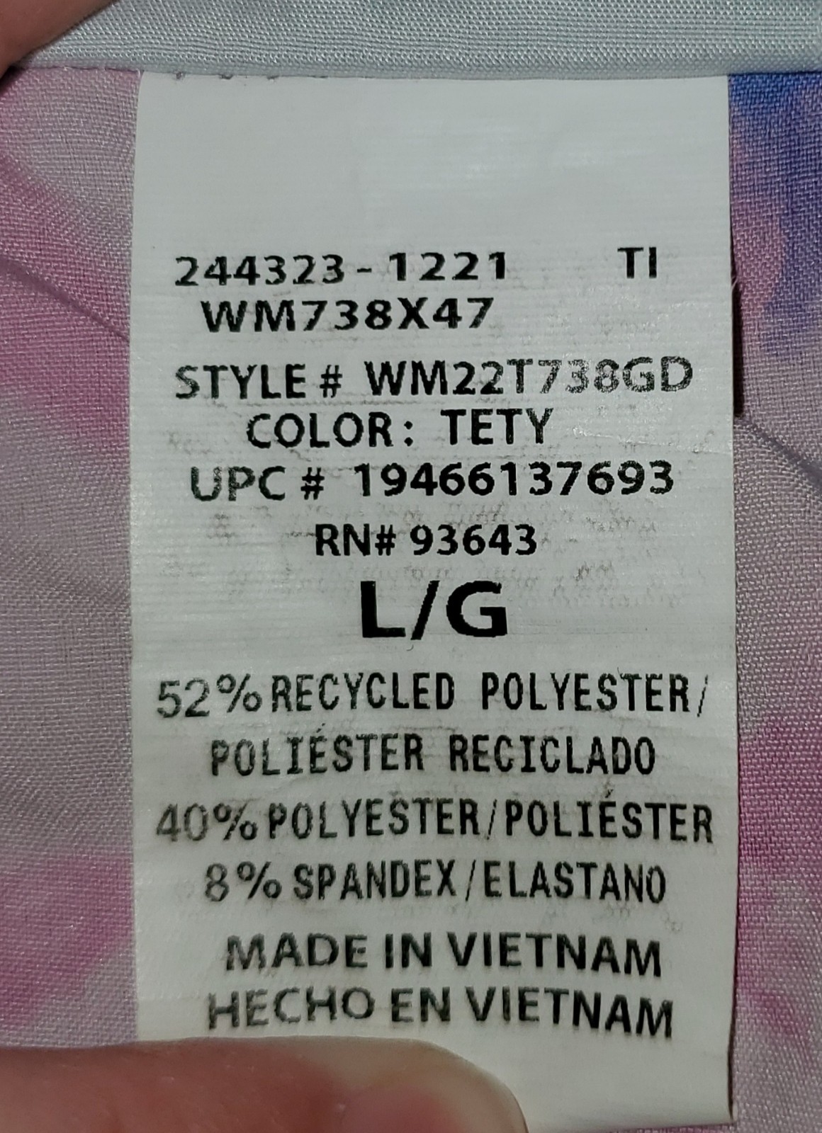 Scrubstar 3 Pocket Purple/Pink Tie Dye Scrub Top Uniform Nurse Womens Sz Large