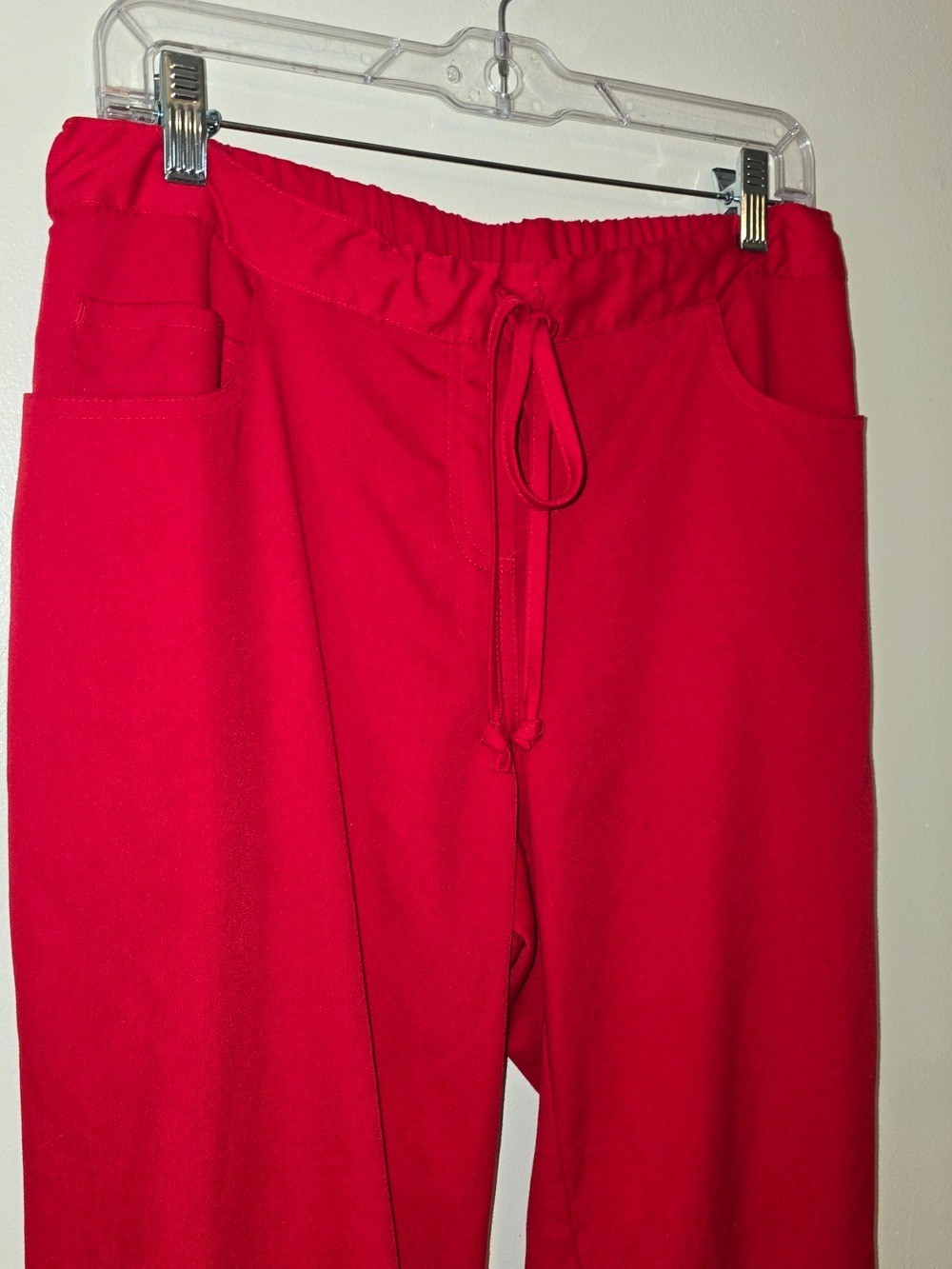 *Grey’s Anatomy Women’s Red Straight-Leg Scrub Pants Medium Tall Nurse Medical