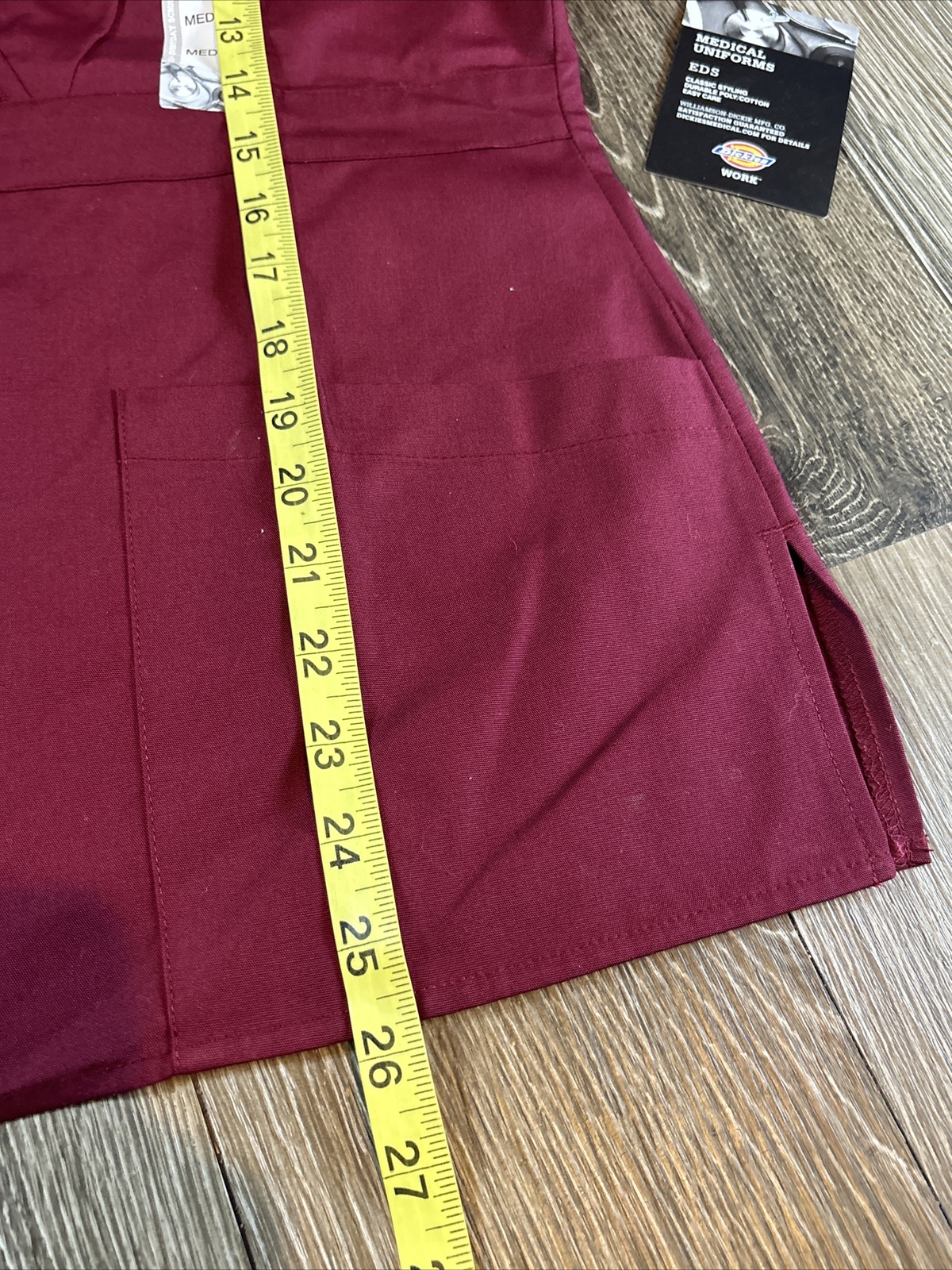 NWT Dickies Work Medical Uniform Scrubs Top Size Medium Red New
