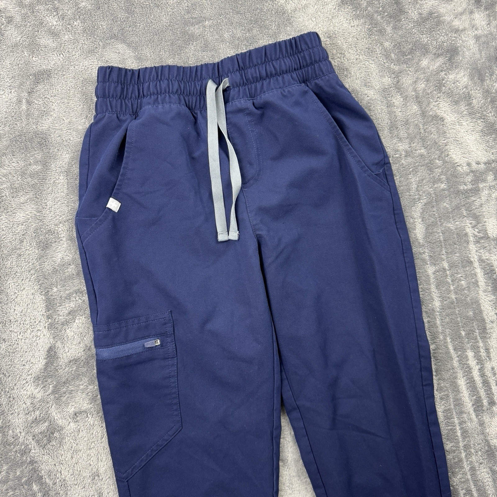 FIGS Zamora High-Rise Jogger Scrub Pant Womens XXS Navy Blue Technical Cargo