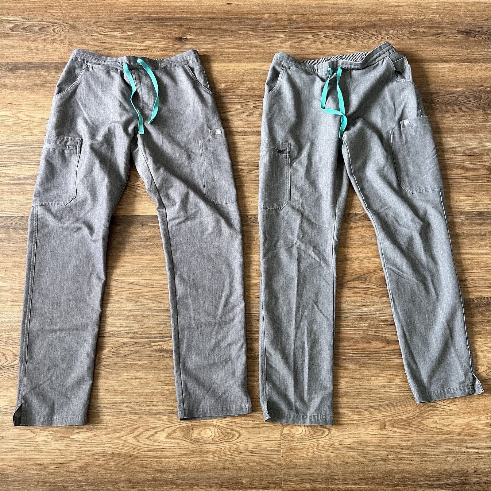 Figs Womens Yola Small Skinny Fit Scrub Pant Graphite Gray Mid Rise Set Of Two
