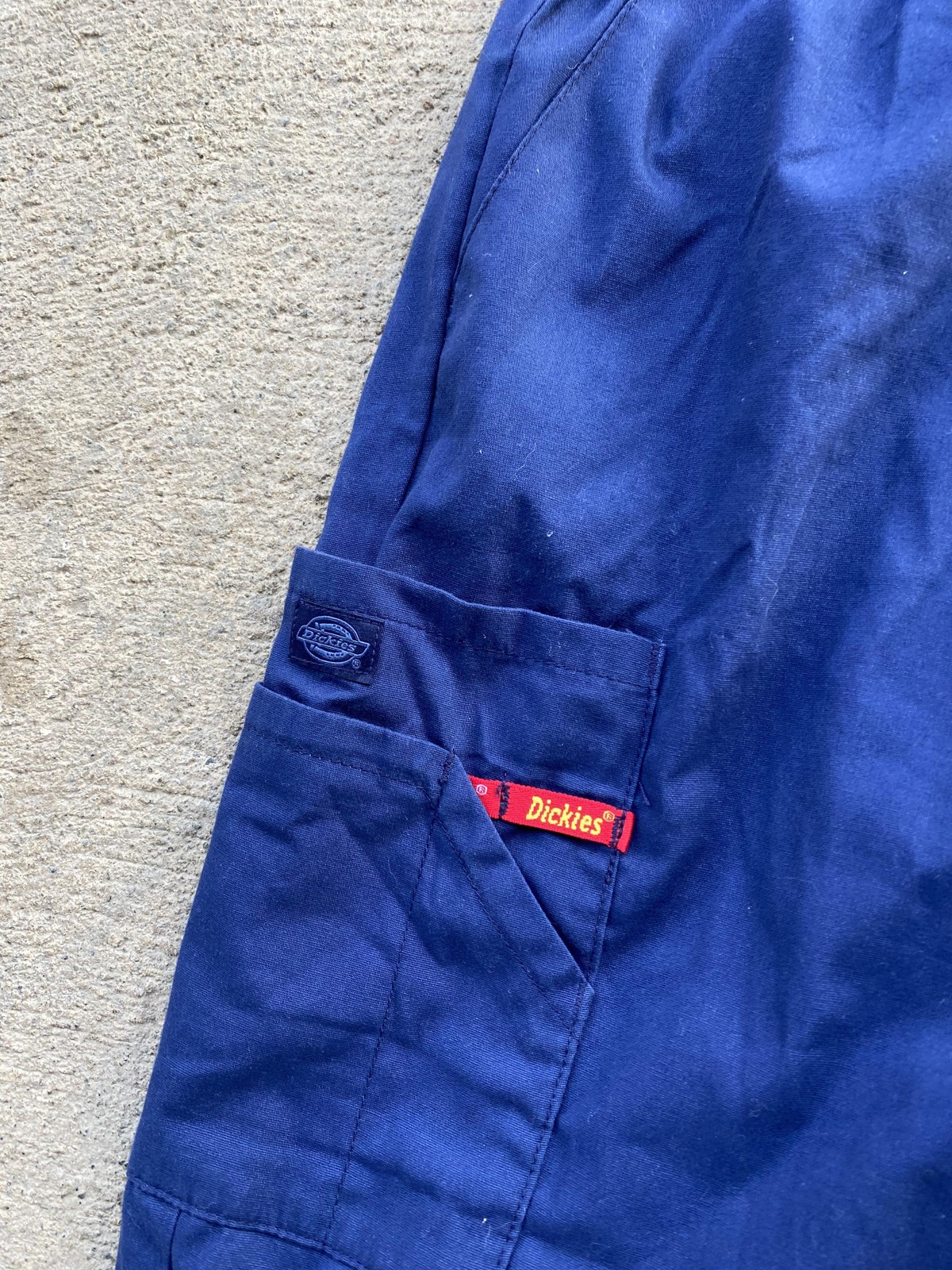 Dickies Pants Mens M Blue Medical Scrub Elastic Waist Pocketed Cotton Blend CNA