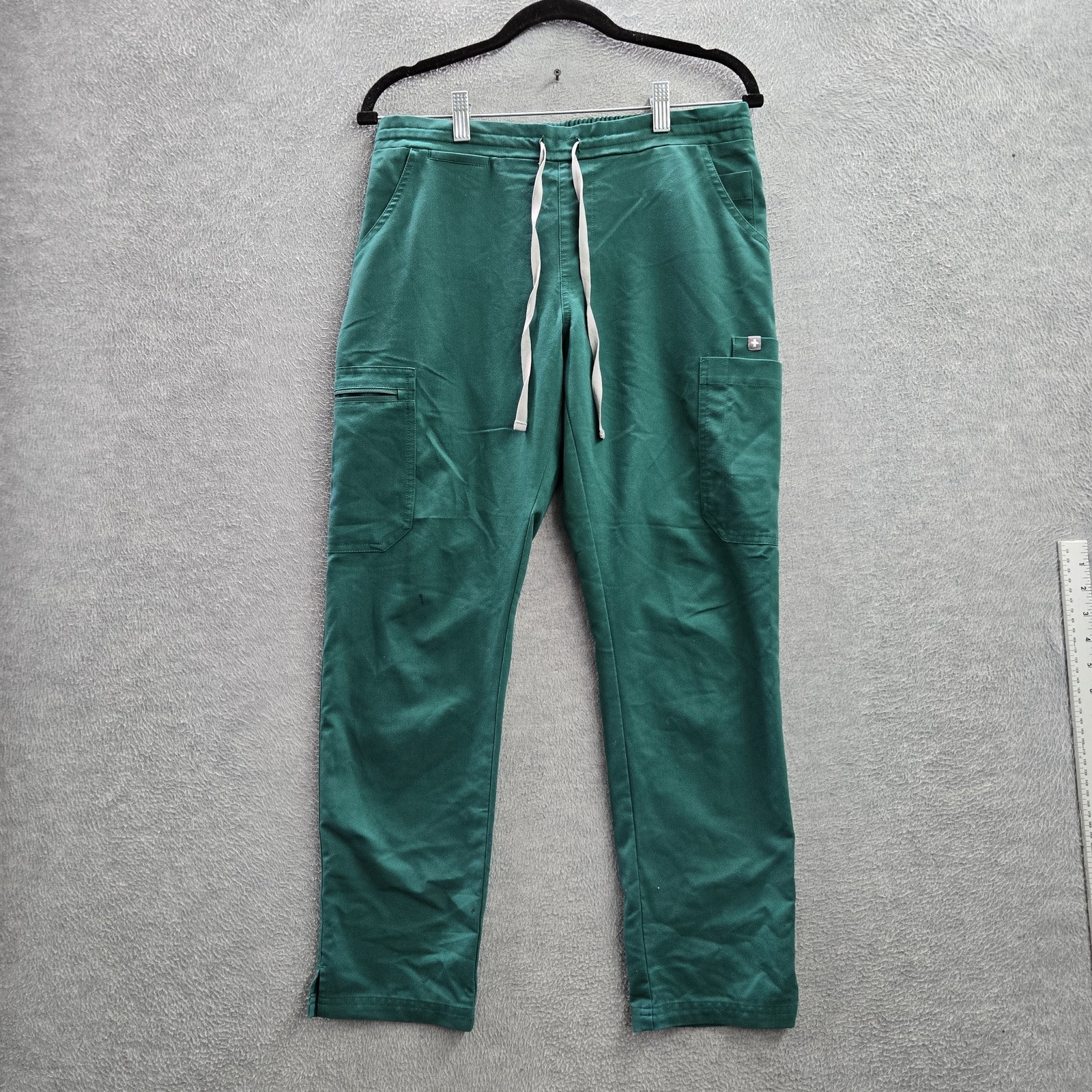 FIGS Women Scrub Pants SMALL Green Cargo PO#1700 27″ Inseam READ