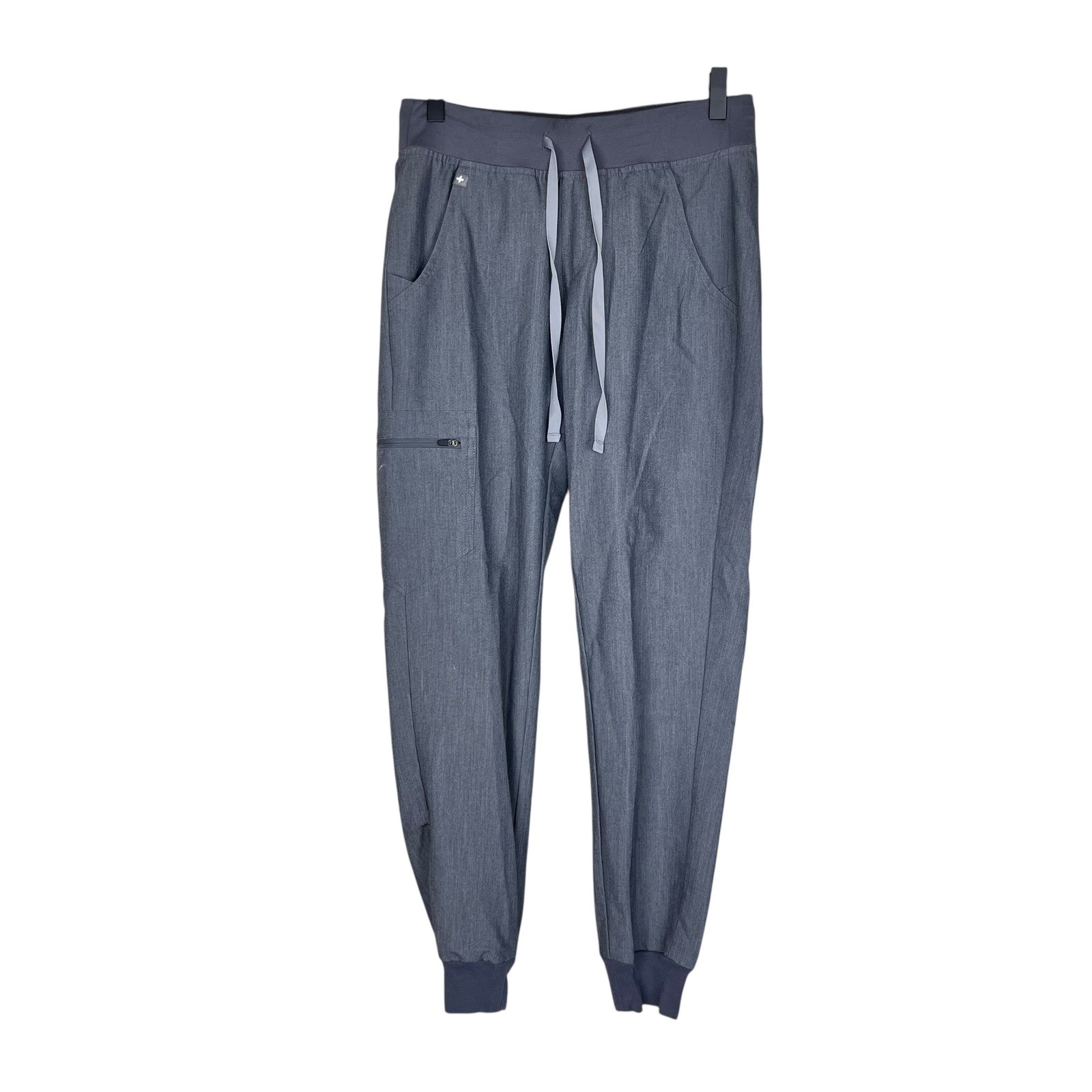 FIGS Technical Collection Charcoal Gray Jogger Scrub Pants Womens Cargo Pocket