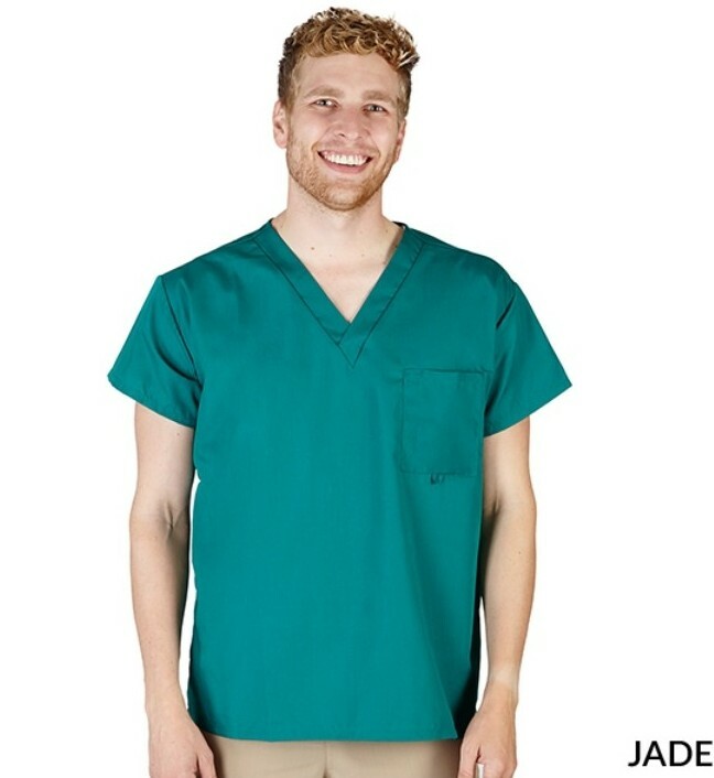 Unisex Scrub Wear V Neck Top SZ.SM NEW JAFE 7768 Medical Work 65%Poly35%Cotton