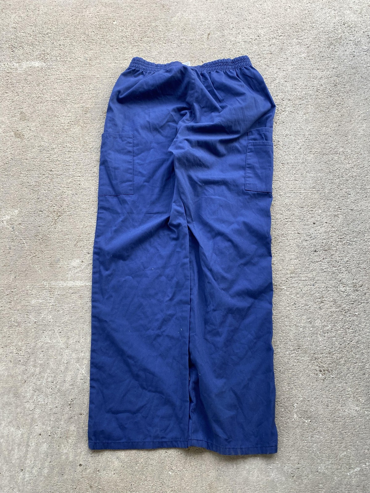 Dickies Pants Mens M Blue Medical Scrub Elastic Waist Pocketed Cotton Blend CNA