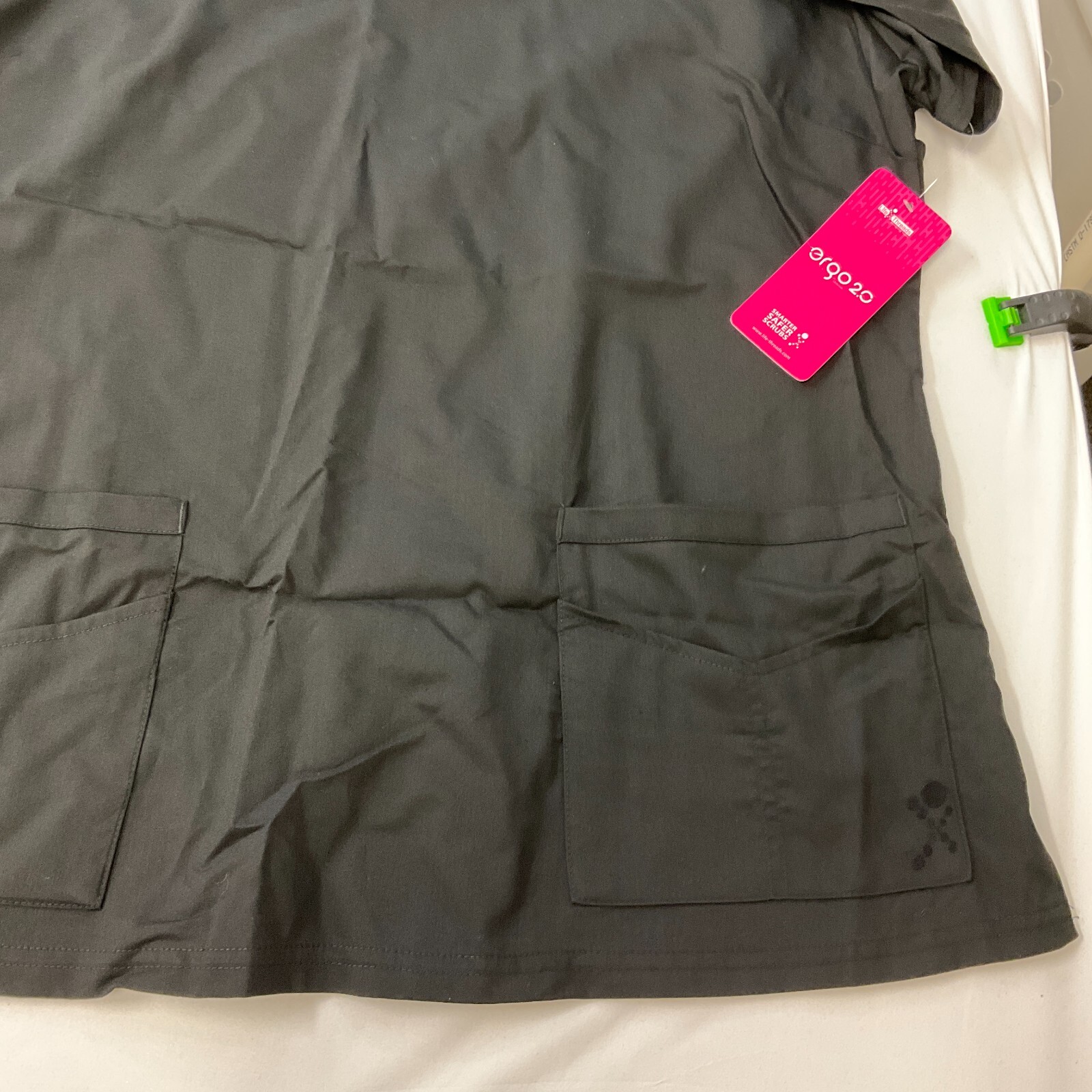 Life Threads Ergo 2.0 Scrub Tops Womens Size XL Black Short Sleeve 2 Shirts
