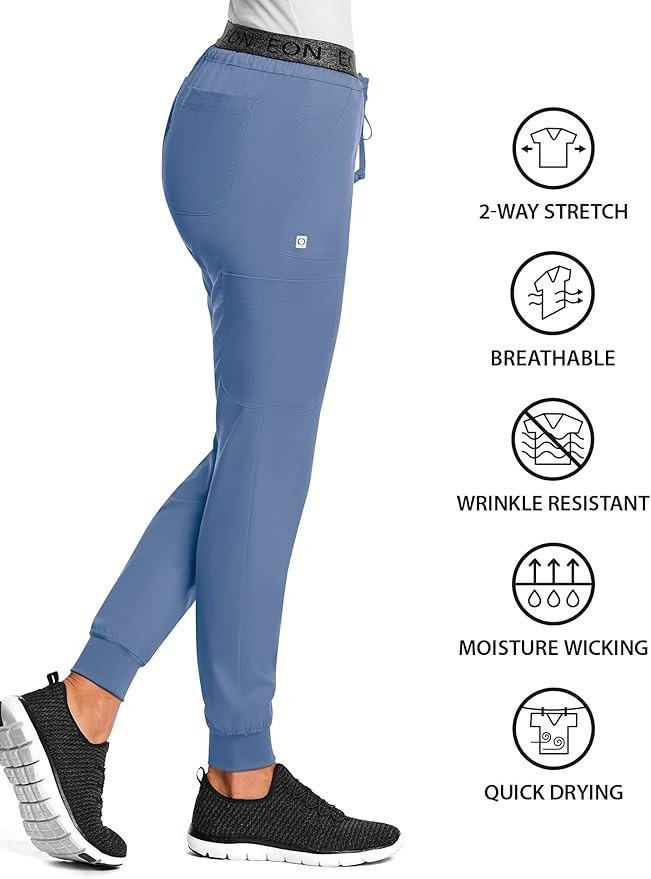 Maevn Women’s Jogger Pants 7378 Eon Sport Full Elastic Waist Sizes XS to 3XL